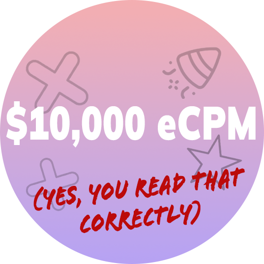 $10,000 eCPMs
